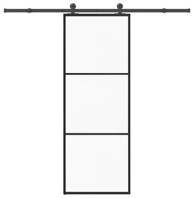 vidaXL Porta deslizante c/ conj. ferragens 76x205cm vidro ESG/alumínio
