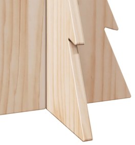 Árvore de Natal decorativa 59,5 cm madeira de pinho maciça