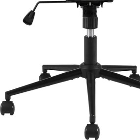 Cadeira de Escritório Couro Sintético Preto