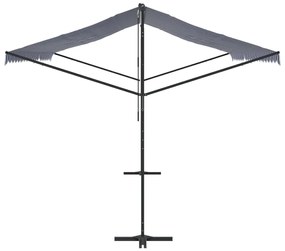 Toldo de pé 500x300 cm tecido e aço azul e branco