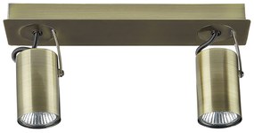 Candeeiro de teto em metal cor de bronze para 2 lâmpadas KLIP Beliani