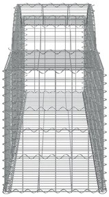 Cestos gabião arqueados 13pcs 300x50x60/80 cm ferro galvanizado