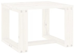 Mesa de apoio para jardim 40x38x28,5 cm pinho maciço branco