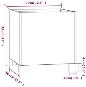 Vasos/floreiras c/ pernas 2 pcs 32x30x33 aço corten enferrujado