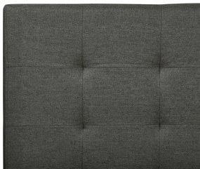 Cama de casal com arrumação em tecido cinzento escuro 140 x 200 cm LA ROCHELLE Beliani