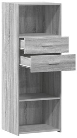 Armário alto 45x42,5x124 cm derivados de madeira cinza sonoma