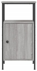 Mesas cabeceira 2 pcs 41x31x80cm deriv. madeira cinzento sonoma