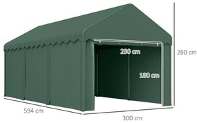 Tenda Garagem 6x3 m Tenda de Exterior para Carro Impermeável Garagem P