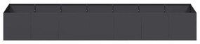 Vaso/floreira 280x80x40 cm aço preto