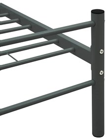Estrutura de cama sem colchão 140x200 cm metal cinzento