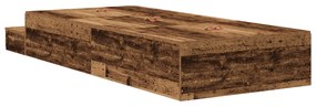 Cama de Armazenamento Madeira Velha 75x190 cm