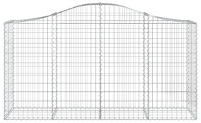 Cestos gabião arqueados 14 pcs 200x50x100/120 ferro galvanizado