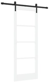 Porta Deslizante com Conjunto de Ferragens 'ORKDAL'Branca 78x202 cm