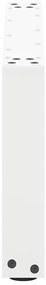 Pés para mesa de centro em formato de U, 2 peças, branco, 60x(30-31) c