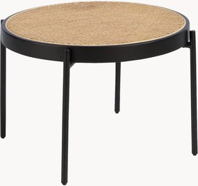 Mesa de centro redonda com tampo em vime Ares