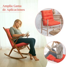 Almofada para Cadeira com Encosto Alto (CADEIRA NÃO INCLUIDA), 56,5 x 51,5 x 64,5 cm, Altura Ajustável, Laranja