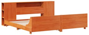 Cama sem colchão 180x200 cm pinho maciço castanho-mel
