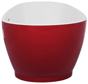 Banheira autónoma em acrílico vermelho e branco 173 x 82 cm GUIANA Beliani
