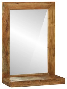 vidaXL Espelho de Banheiro 50x22x70 cm Madeira Sólida de Acácia