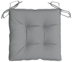 Almofadões de cadeira 4 pcs 40x40x7 cm tecido oxford cinza