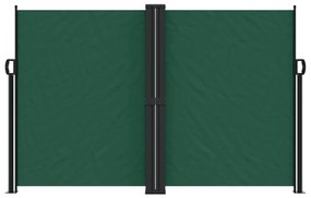 Toldo lateral retrátil 160x1200 cm verde-escuro