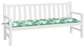 Almofadão banco jardim 180x50x7 cm tecido oxford padrão folhas