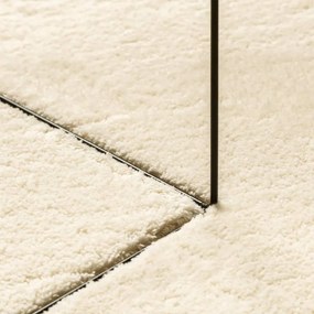 Tapete pelo curto macio e lavável HUARTE 140x200 cm cor creme