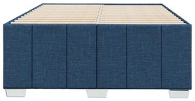Estrutura de cama sem colchão 120x190 cm tecido azul