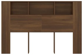 Armário de cabeceira 160x18,5x104,5 cm cor carvalho castanho