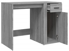 Secretária 100x49x75 cm derivados de madeira cinzento sonoma