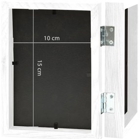 Moldura com duas dobras 2x(10x15 cm) branco