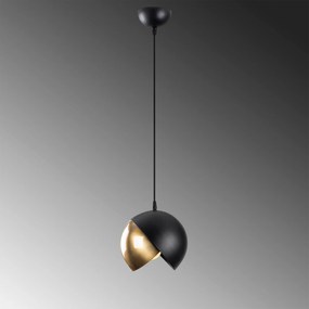 Chandelier Berceste – Preto e Dourado – Diâmetro 20 cm x Altura 114 cm