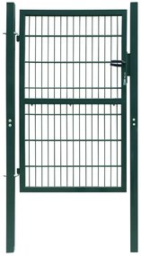 vidaXL Portão de cerca 106x248 cm aço verde