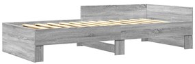 Estrutura cama 100x200 cm derivados de madeira cinzento sonoma