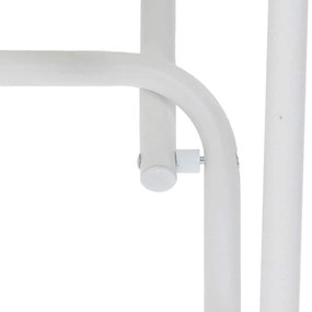Mesa de Jardim Dobrável Branca Ø50x72 cm Aço