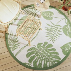 Tapete de exterior Ø160 cm ARAKIL PP Verde