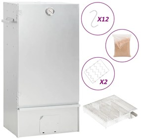 vidaXL Defumador p/ churrasqueira c/ gerador fumo frio aço galvanizado