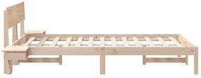 Estrutura de cama com mesas de cabeceira Castanho 120 x 200 cm