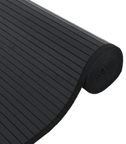 Tapete retangular 60x400 cm bambu preto