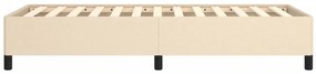 Estrutura de cama sem colchão 90x190 cm tecido creme