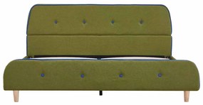 Estrutura para cama sem colchão 135x190 cm tecido verde
