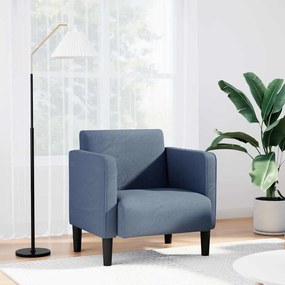 vidaXL Poltrona com apoio de braços 54 cm tecido corduroy azul
