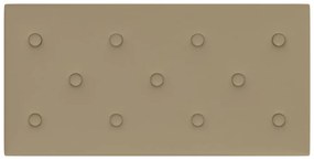 Painel parede 12pcs 60x30cm couro artificial 2,16 m² cappuccino