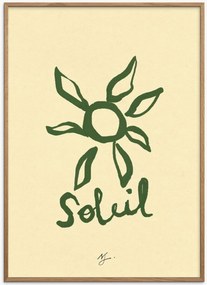 Impressão digital emoldurada Soleil Vert