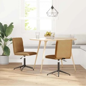 vidaXL Cadeiras de jantar 2 pcs veludo castanho