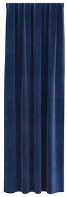 Cortinas Blackout vidaXL com fita superior 2 pcs Veludo Azul Escuro