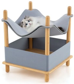Torre para gatos de 131 cm com postes de arranhar de sisal, poleiro, bola pendurada, café