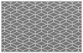 Cobertor de Exterior ARAKIL Cinzento e Branco Poliéster 250 x 400 cm