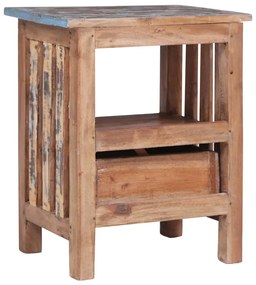 Mesa de cabeceira 41x30x50 cm madeira de mogno maciça