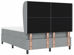 Cama box com colchão - cinza claro, 160 x 200 cm, tecido